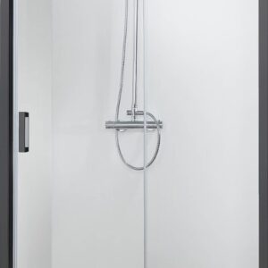 Душевая дверь Aquatek AQ ARI RA 12020BL 120x200 (черный/прозрачное стекло) цена