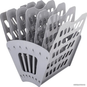 Лоток для бумаг BRAUBERG Basic 237020 (серый) цена