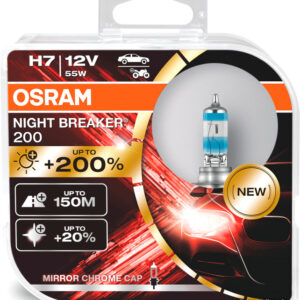 Галогенная лампа Osram Night Breaker 200 H7 64210NB200-HCB (пластиковый бокс