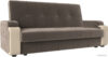 Диван Лига диванов Николь лайт (велюр коричневый/экокожа бежевый) цена