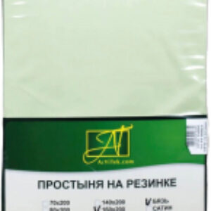Простыня Поплин однотонный на резинке 90x200x25 / ПР-ПО-Р-090-САЛ 21век