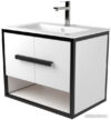 Дабер Тумба под умывальник 009 WeltWasser Deilbach 7517-60 Т9.6W.2.5 (черный/белый) цена