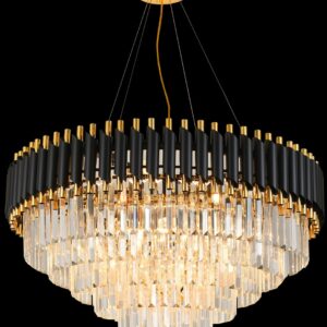 Подвесная люстра Natali Kovaltseva Diamonds 76017/12C (золотой-черный) цена
