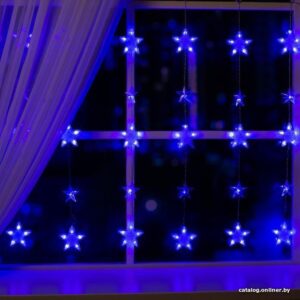 Гирлянда бахрома Luazon 186 LED 2.4х0.9м (синий) 4356975 цена
