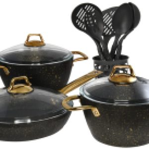 Набор кухонной посуды Black Gold CS2612A/BL 21век