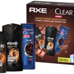 Набор косметики для тела и волос Clear Dark Temptation 2023 Дезодорант+Гель для душа+Шампунь 21век