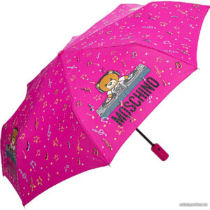 Складной зонт Moschino DJ bear Bordeaux Fuxia цена