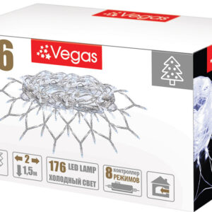 Гирлянда световая сетка Vegas Сеть 55075 176 LED (холодный теплый) цена