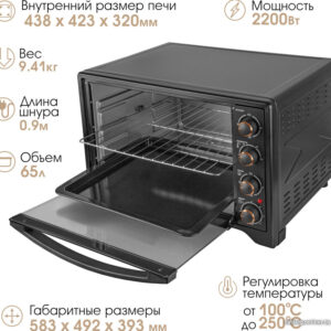 Мини-печь Endever Danko 4066 (черный) цена