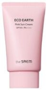 Крем солнцезащитный Eco Earth Pink Sun Cream SPF50+ PA++++ 21век