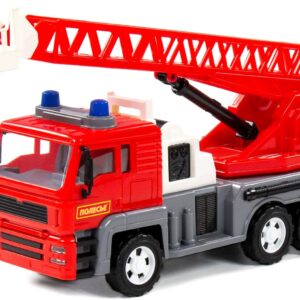Автомобиль с краном Полесье Алмаз автомобиль-пожарный инерционный 86723 (красный) цена