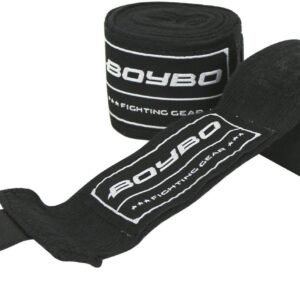 Бинт боксерский BoyBo Хлопок 4.5 м (черный) цена