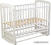 Классическая детская кроватка Polini Kids Simple 304 с маятником (белый) цена