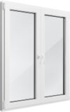 Окно ПВХ Roto NX Двухстворчатое 2 Поворотно-откидные створки 3 стекла 21век