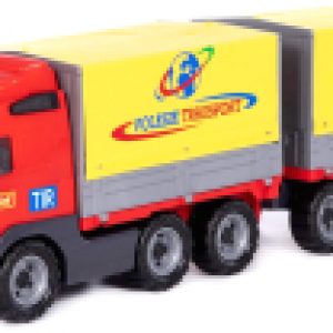 Фургон игрушечный Volvo бортовой тентовый с прицепом / 8732 21век