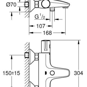 Купить Смеситель Grohe Grohtherm 800 34567000