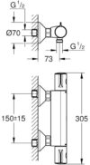 Купить Смеситель Grohe Grohtherm 800 34558000