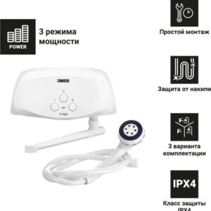 Купить Проточный электрический водонагреватель кран+душ Zanussi 3-logic 5