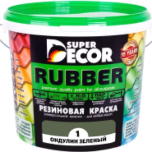 Краска Резиновая №01 Ондулин зеленый 21век