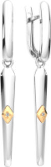 Серьги из комбинированного серебра 03D0055.G14K 21век