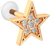 Моносерьга из розового золота 310462S.14K.R 21век