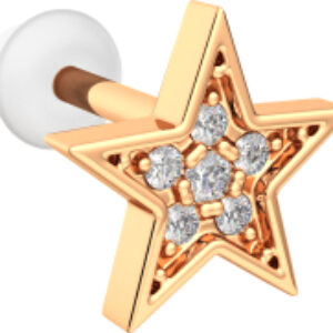 Моносерьга из розового золота 310462S.14K.R 21век