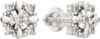 Серьги из белого золота 3D00308.14K.W 21век