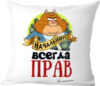 Подушка декоративная Начальник всегда прав / 40x40plat70 21век