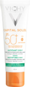 Крем солнцезащитный Capital Soleil Матирующий уход д/проблемной кожи 3в1 SPF50+ 21век