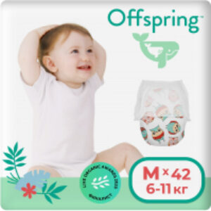 Подгузники-трусики детские M 6-11кг Совы / OF02MO 21век
