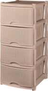 Комод пластиковый Rattan четырехсекционный / KL377312015 21век
