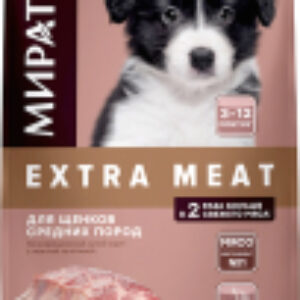 Сухой корм для собак Extra Meat для щенков ср. пород с нежной телятиной /1010024115 21век