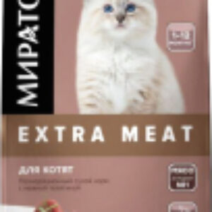 Сухой корм для кошек Extra Meat для котят c нежной телятиной / 1010026848 21век