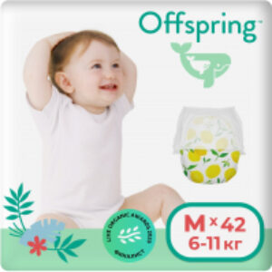 Подгузники-трусики детские M 6-11кг Лимоны / OF02MLMN 21век