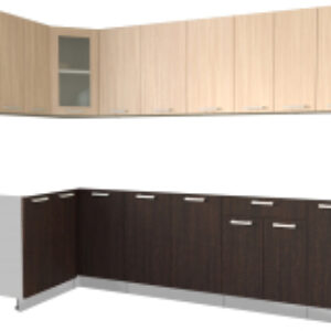 Готовая кухня Мила 12x27 без столешницы 21век