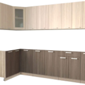 Готовая кухня Мила 12x27 без столешницы 21век