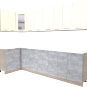 Готовая кухня Мила 12x28 без столешницы 21век