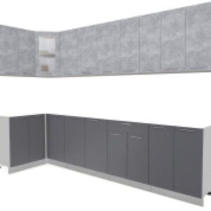 Готовая кухня Мила 12x30 без столешницы 21век