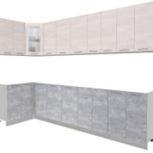 Готовая кухня Мила 12x30 без столешницы 21век
