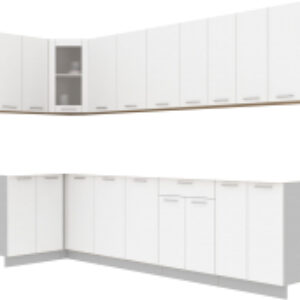 Готовая кухня Мила 12x30 без столешницы 21век