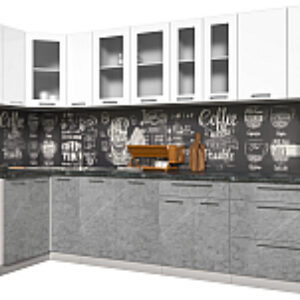 Готовая кухня Мила Пластик 1.2x3.1 21век