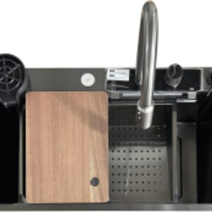 Мойка кухонная со смесителем Decor S7545NB-C-D 21век