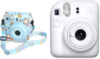 Фотоаппарат с мгновенной печатью Instax Mini 12 белый + чехол Sundays с ремнем голубой 21век