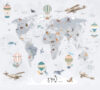 Фотообои листовые Карта мира белая 21век