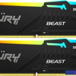 Оперативная память Kingston FURY Beast RGB 2x32ГБ DDR5 5200 МГц KF552C40BBAK2-64