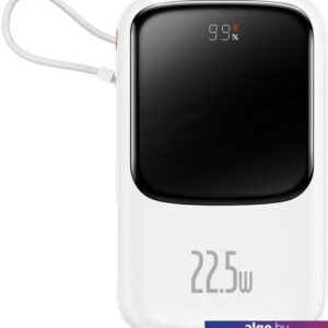 Внешний аккумулятор Baseus Qpow Pro Digital Display Fast Charge 10000mAh (белый)