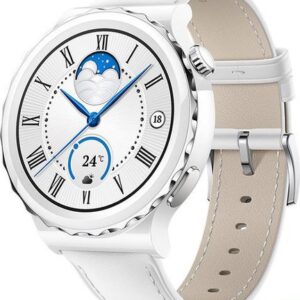 Умные часы Huawei Watch GT 3 Pro Ceramic 43 мм азиатская версия (белый/кожа)