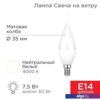 Светодиодная лампочка Rexant Свеча на ветру (CW) 7