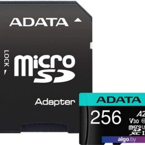Карта памяти A-Data Premier Pro AUSDX256GUI3V30SA2-RA1 microSDXC 256GB (с адаптером)