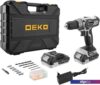 Дрель-шуруповерт Deko DKCD20 Black Edition SET 3 063-4050 (с 2-мя АКБ